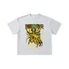 260 GSM Double Yarn 32 Count 100% Cotton Saint Seiya V19 Aries Print Unisex Heavy Cotton T Shirt