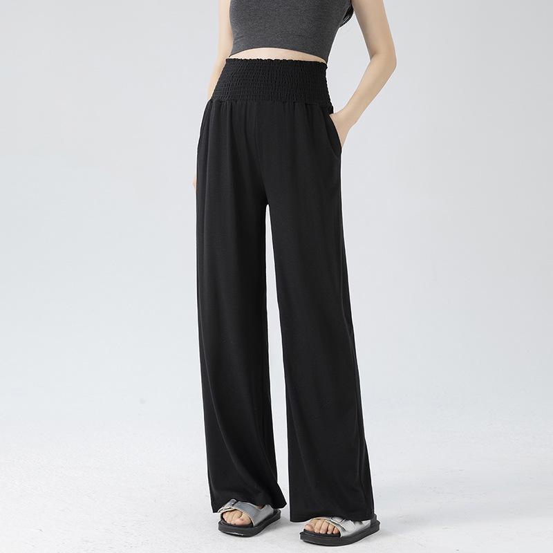 

Fashionable Wide-Leg Maternity Pants - Lightweight, Non-Constricting, Versatile Spring/Summer Style XL чорний