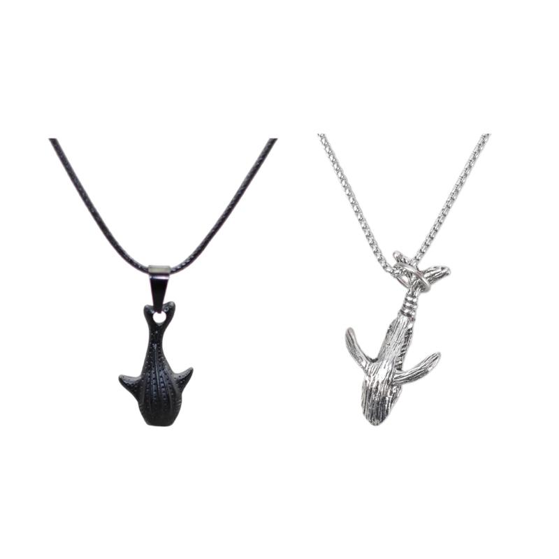 Stylish Shark Necklace for Men 60cm Featuring Dolphin and Tortoise Tail Designs Great for Beach Fashion Pieces