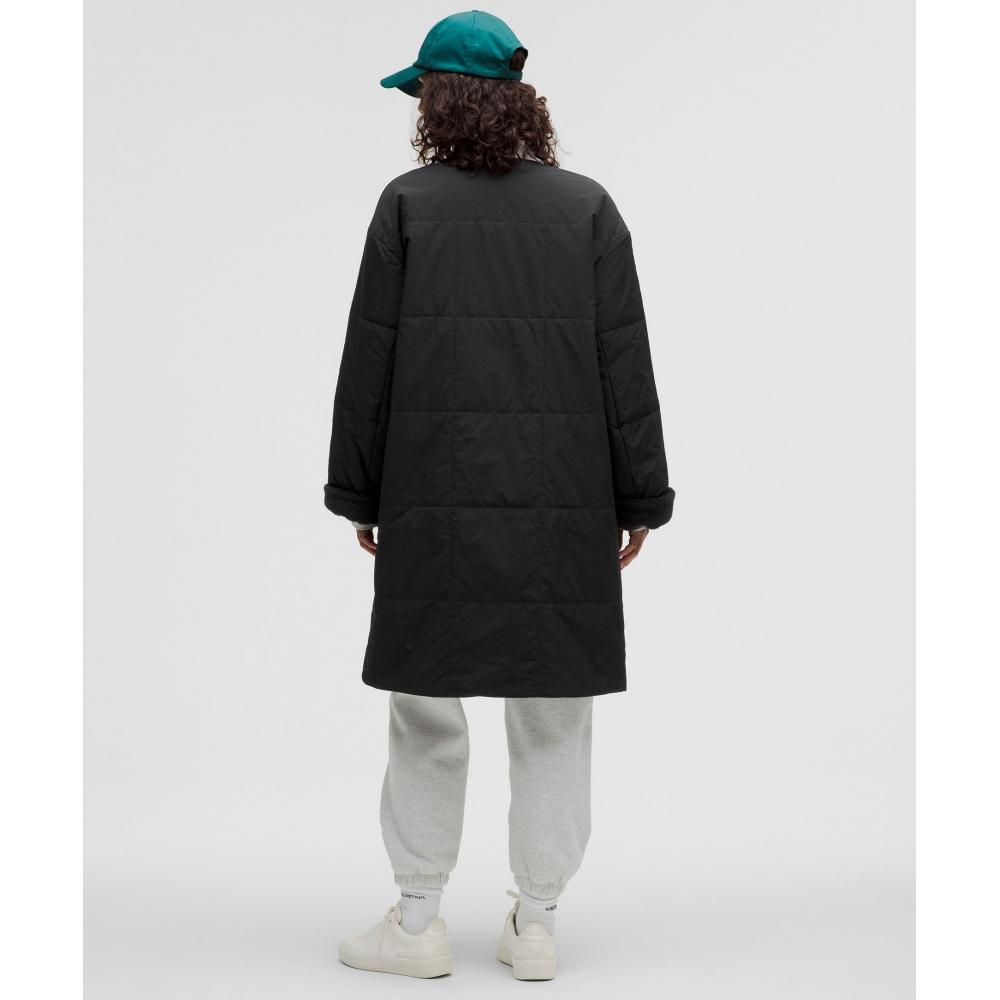 Lululemon Fleece Lined Insulated Long Coat Black