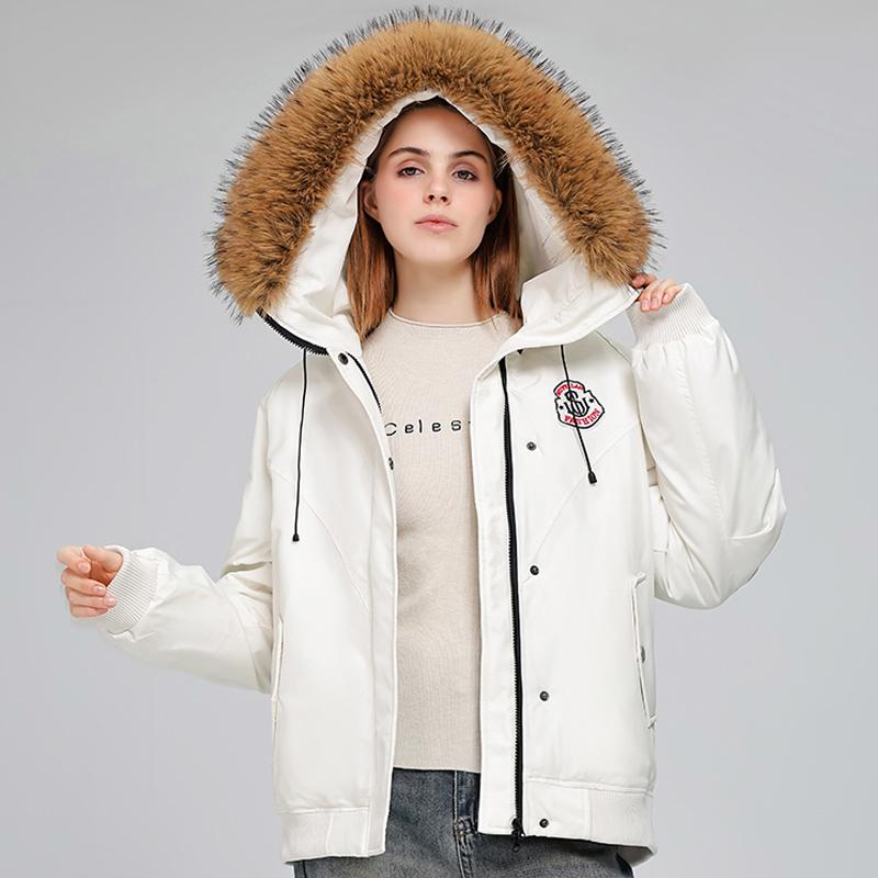 Fashion Women's Winter Jackets Hooded Faux Fur Collar Casual Parka Female Long Sleeve Warm Coat