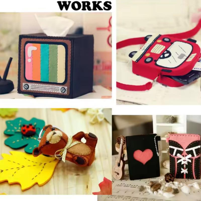 20/40Pcs Soft Felt Fabric Sheet Assorted Color Patchwork Sewing DIY Craft Squares Nonwoven 1mm Thick Handmade Fabric Weaving