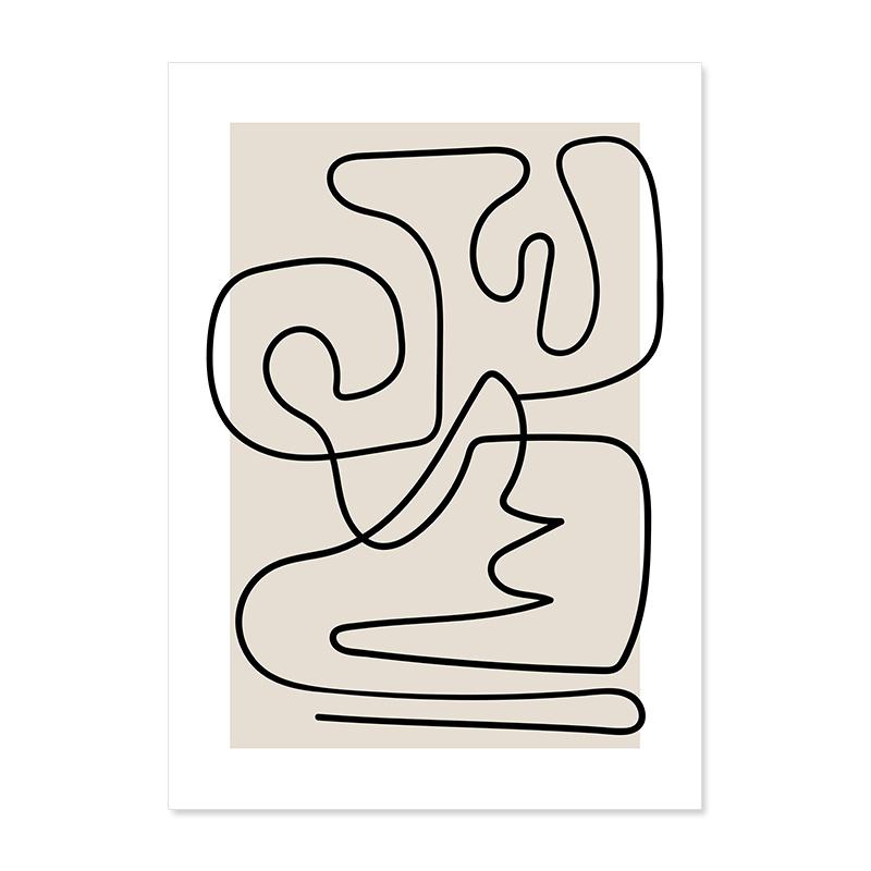 Boho Matisse Poster Beige Black Abstract Line Art Canvas Paintings Wall Print Pictures Bedroom Living Room Interior Home Decor