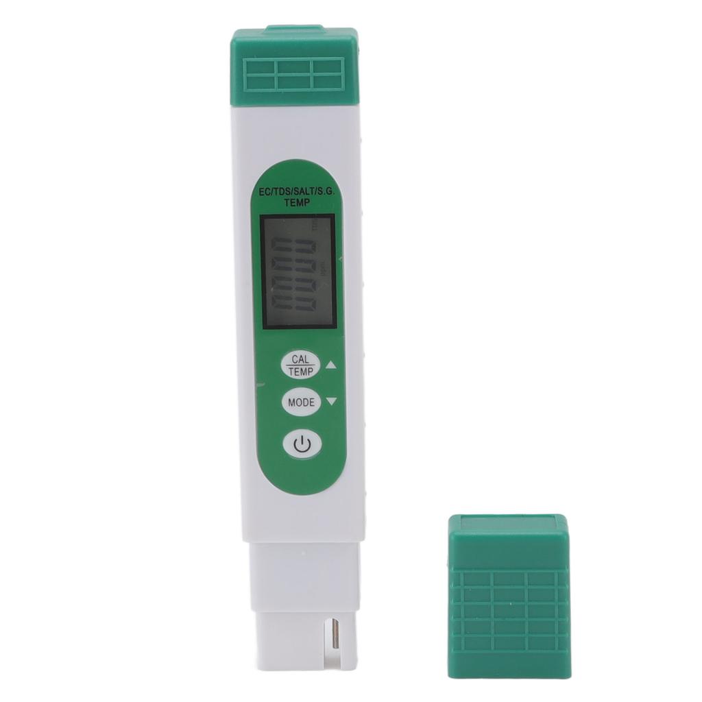 Water Quality Meter Pen Type SALT TDS EC S.G TEMP 5 In 1 Tester LCD Digital with Backlight