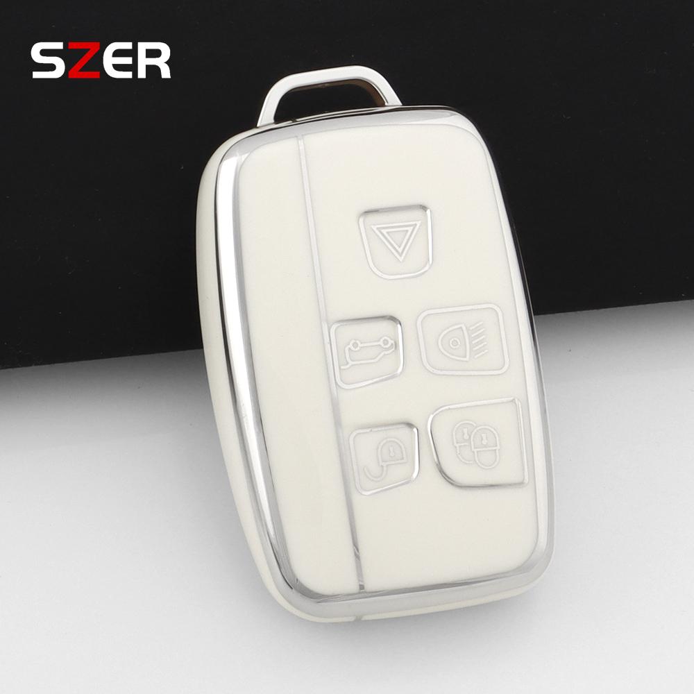 Plating Tpu Car Key Case Cover Fob Shell For Land Rover Range Rover Evoque Sport Freelander Discovery Velar For Jaguar Xe Xf Xj
