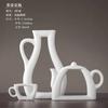 3pcs/set Nordic  modern vase decoration creative living room study  cabinet ceramic  flower teapot  WY60321