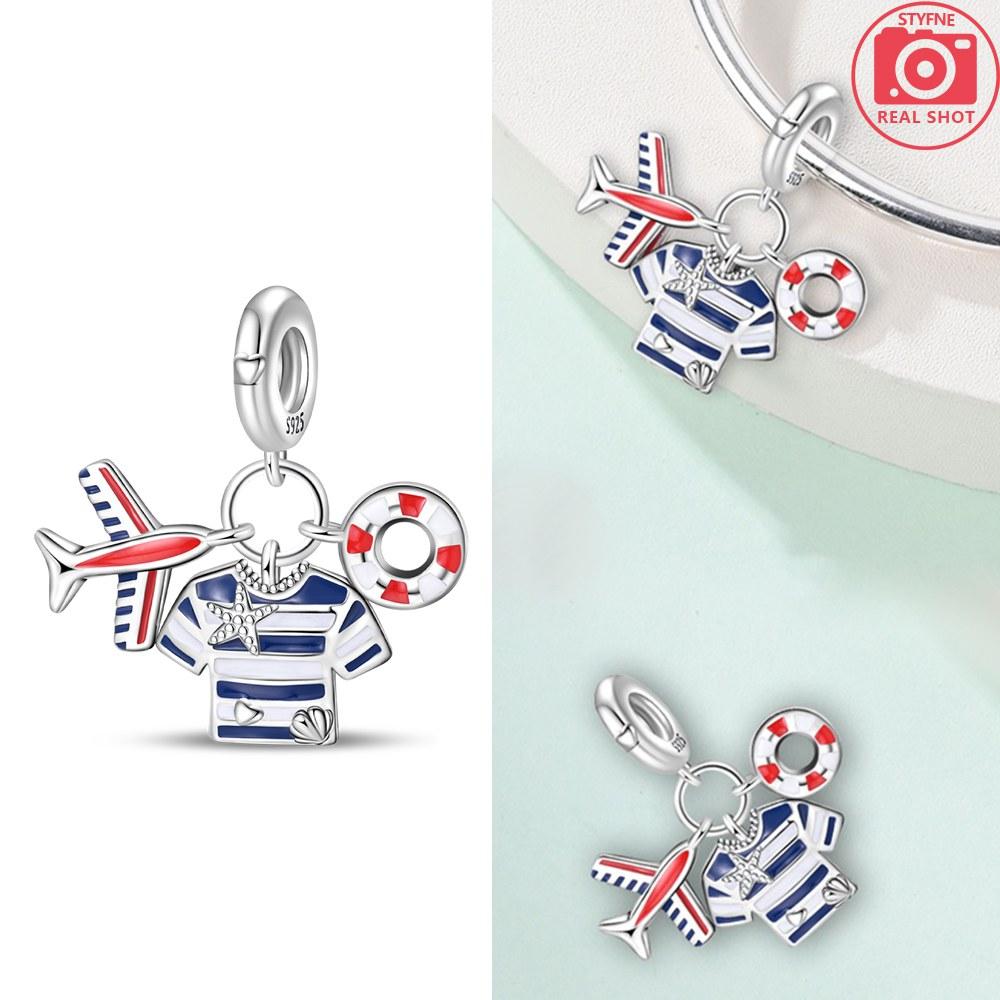 

Romantic Travel Pendant Copper Colors Charm Beads Fit Original Charms Bracelet Beads For Women Jewelry Making Gifts