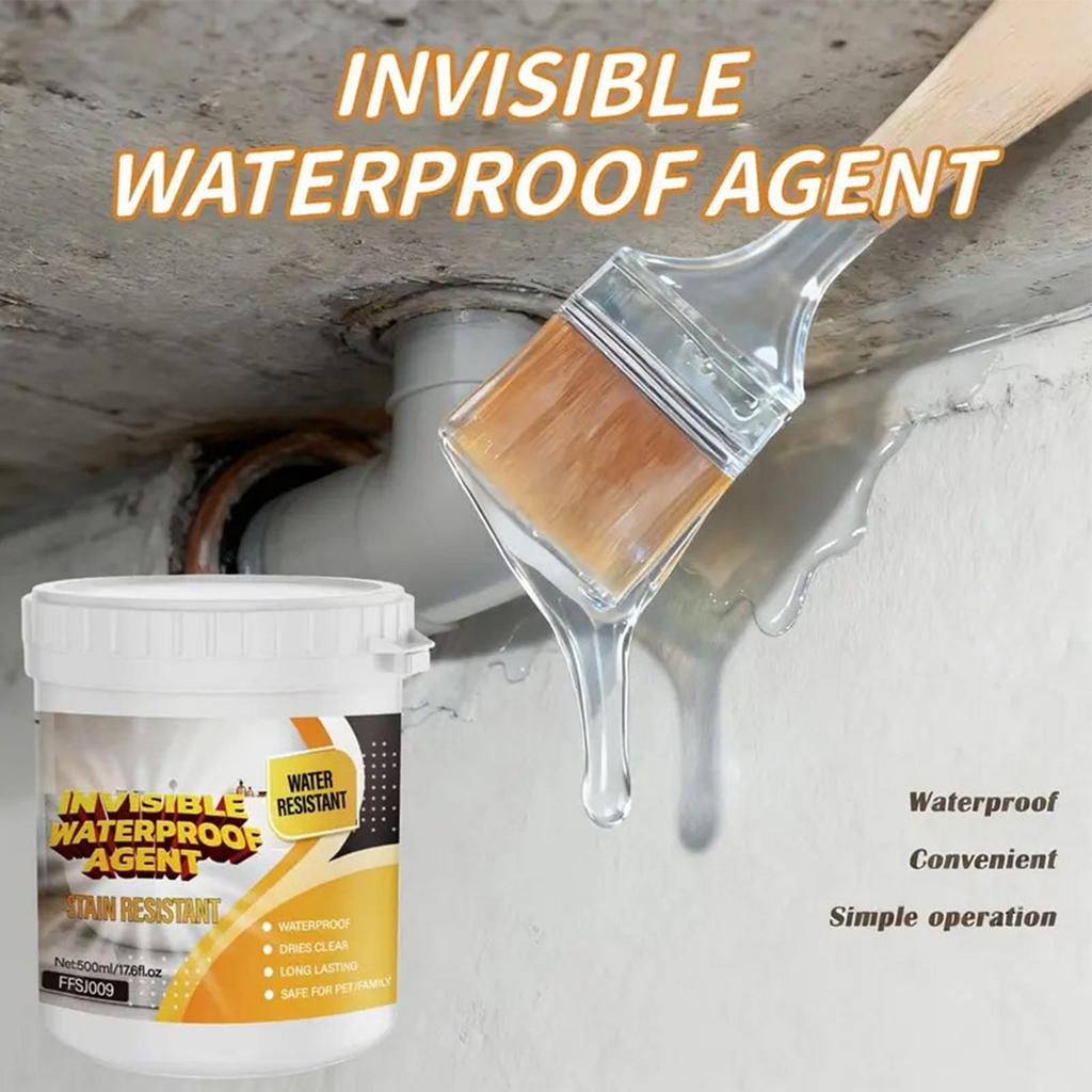 Waterproof Sealant 100g with Brush Anti-Leakage Coating Invisible Adhesive for Roof, Bathroom, Floor Repair, Wall, Window, Base