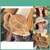 Lightweight And Airy Straw Sun Hat With Trendy Bow Details Perfect For Summer