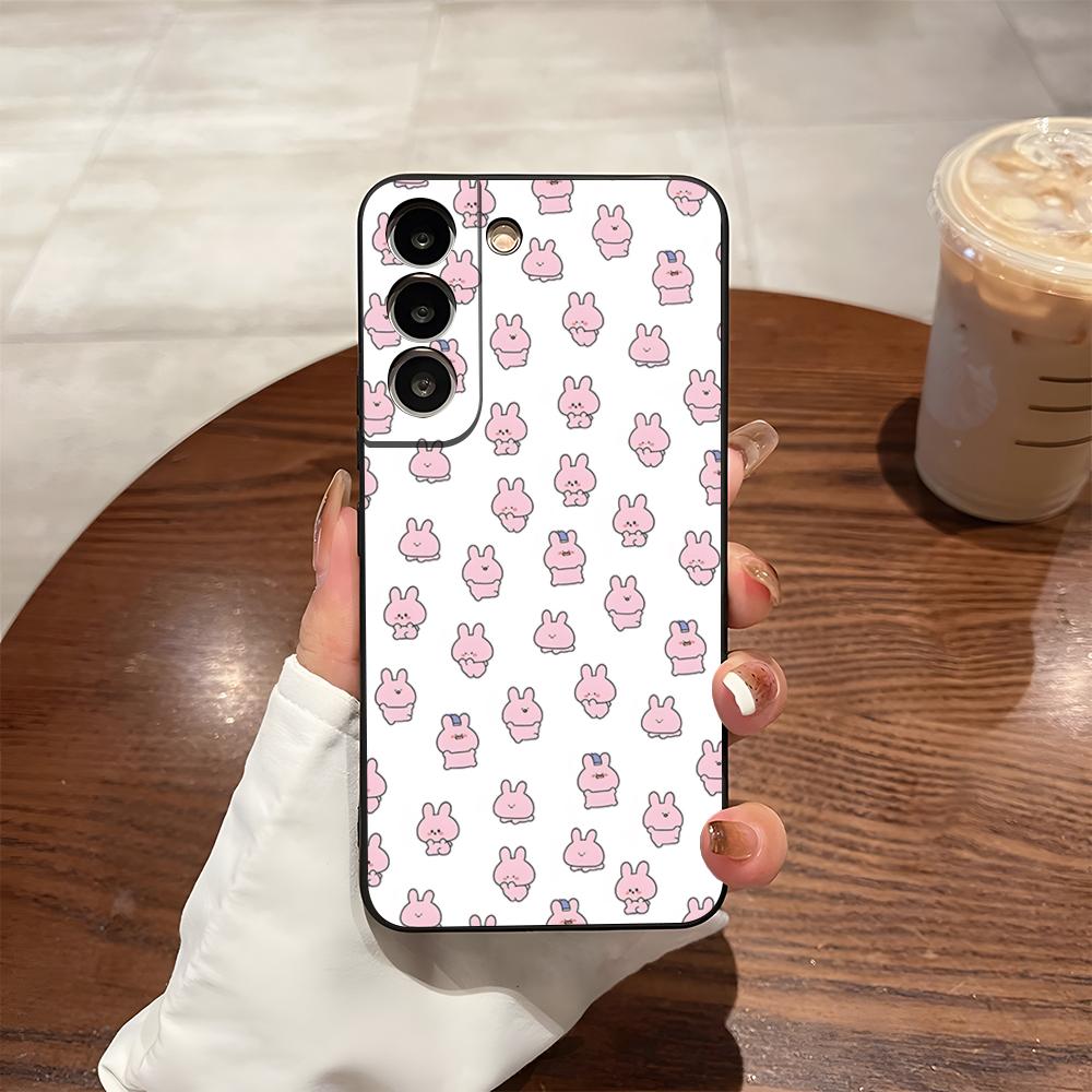 A-Asamimichan Cute Bunny Phone Case For Samsung S24 Ultra S25 S23 Fe S22 S20 S21 Plus Galaxy A54 A34 A53 A16 Cover