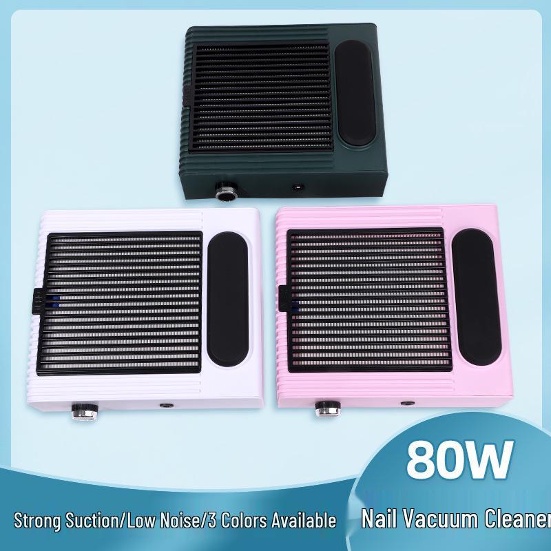 

80W Adjustable Speed Nail Dust Collector with High Power, Circulating Filter, and Low Noise. рожевий