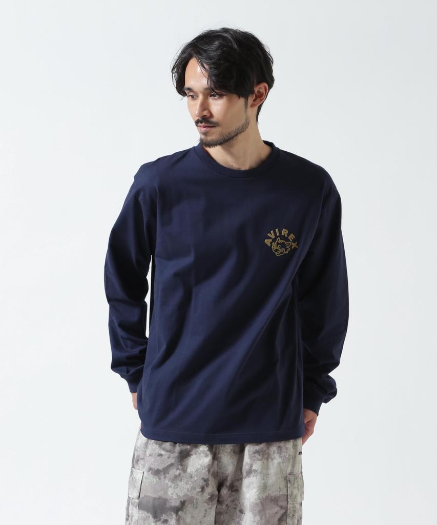 AVIREX TOMCAT L/S T-SHIRT navy