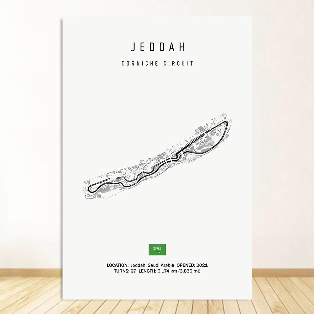 Classic Black And White Vintage Wall Art Formula 1 Imola Monaco Monza Circuit HD Oil On Canvas Posters And Home Decor Gifts