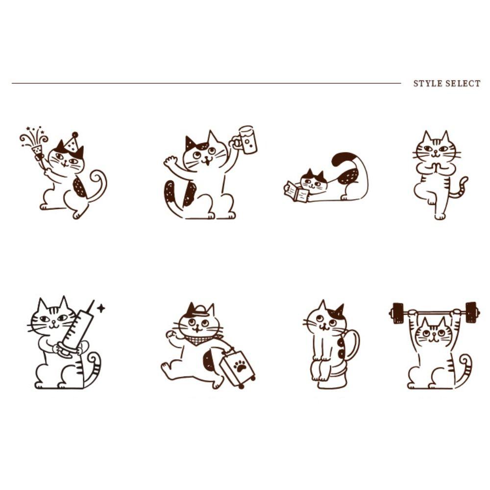 Cute Wooden Rubber Stamps Journal Decoration Stamps  For DIY Card Photo Album Diary Decor