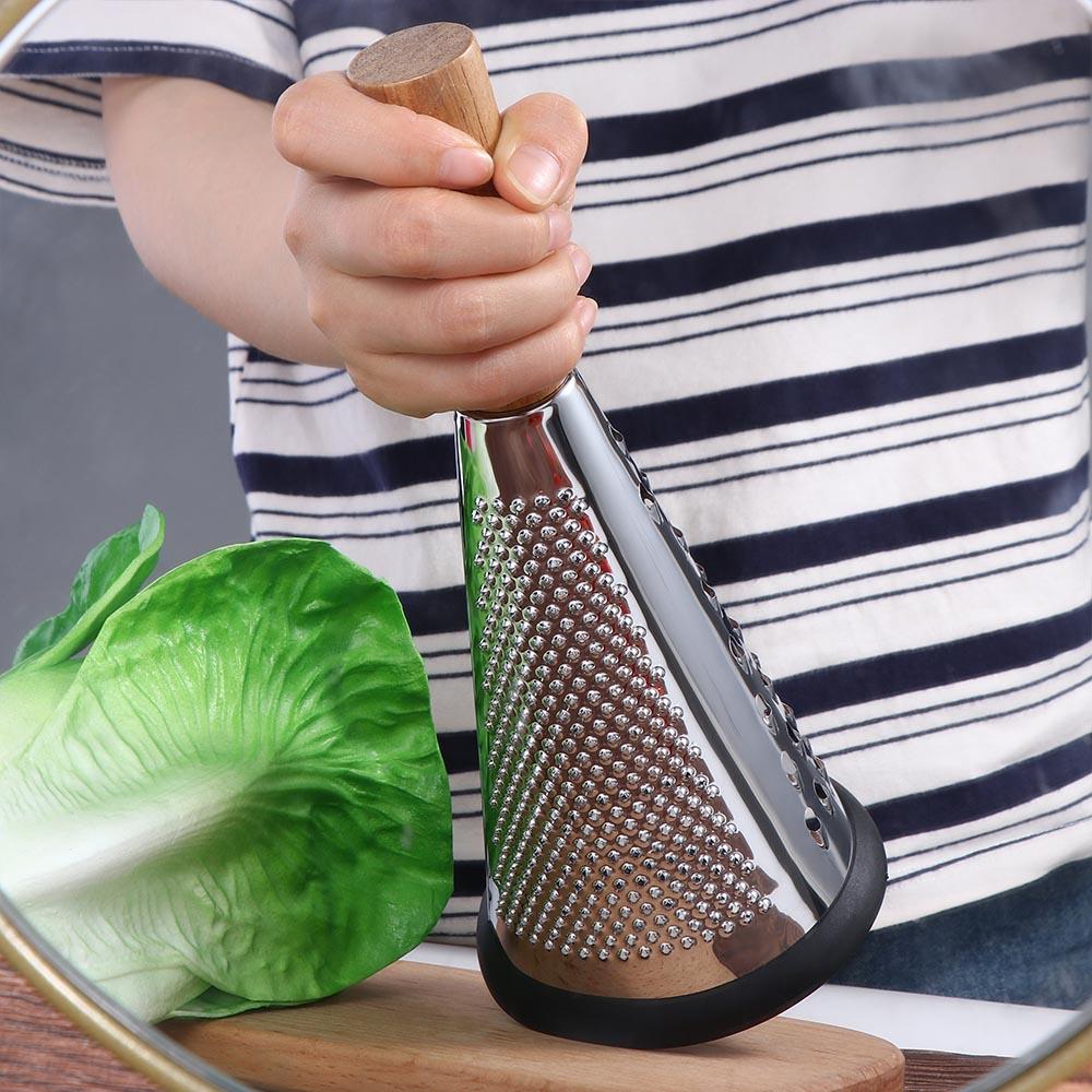 Stainless Steel Chopper Slicer Wooden Handle Shredder Peeler Vegetables Cutter Grater Carrot Grater