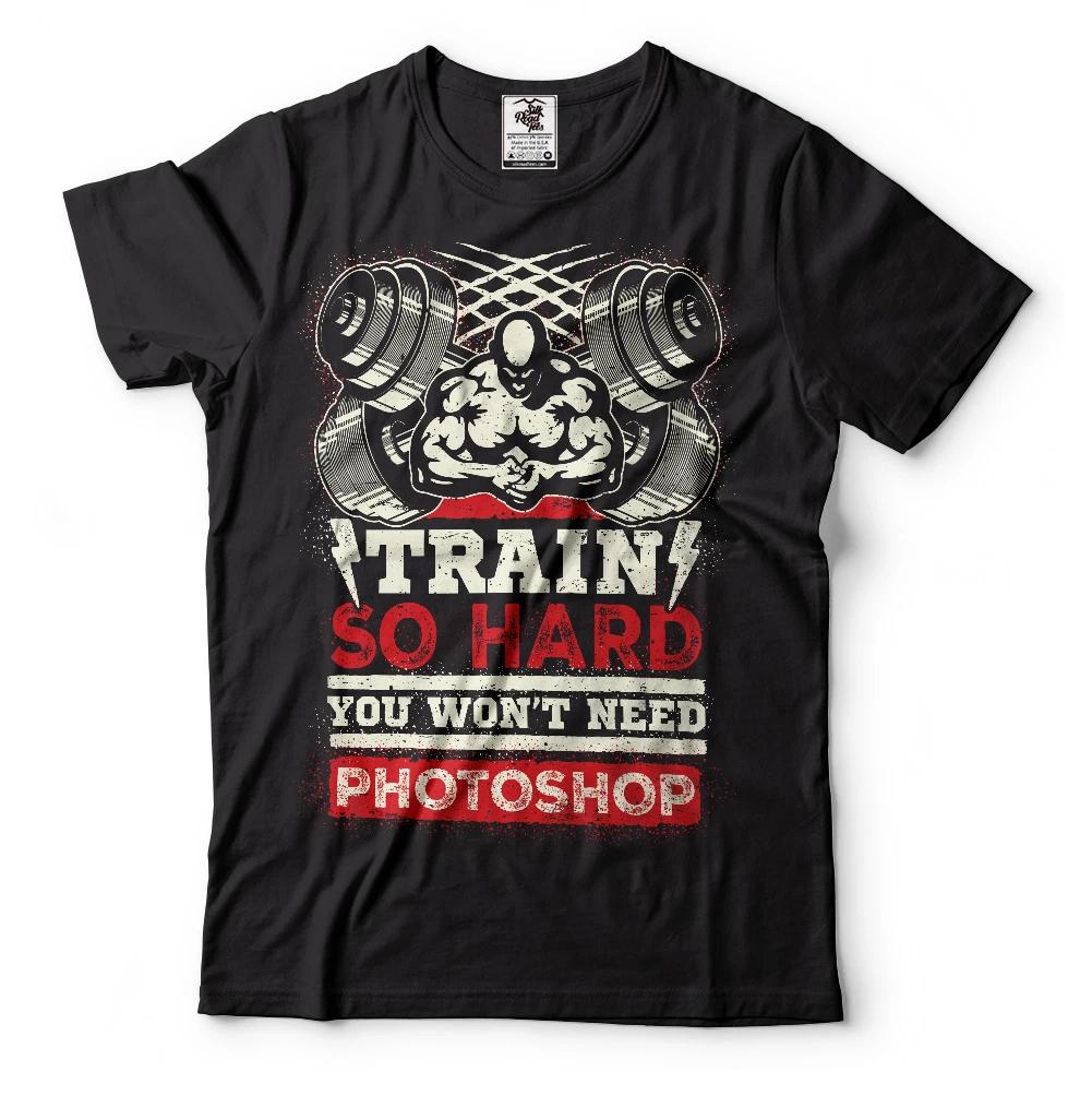 Train Hard T-Shirt Workout GYM Motivation Tee Shirt M