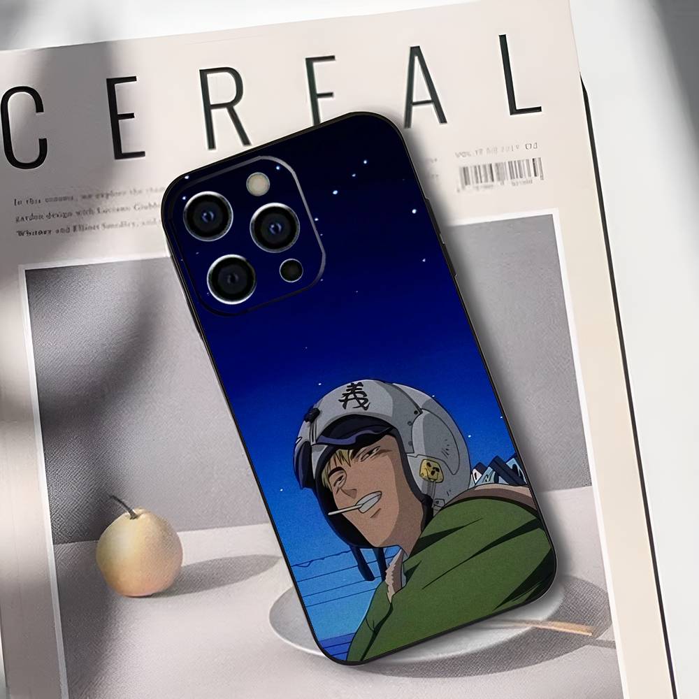 GTO-Onizuka T-Teacher Soft Silicone Phone Case for iPhone 17/16/15/14/13/12/11/Plus/Pro/Max/Plus/XS Black Color