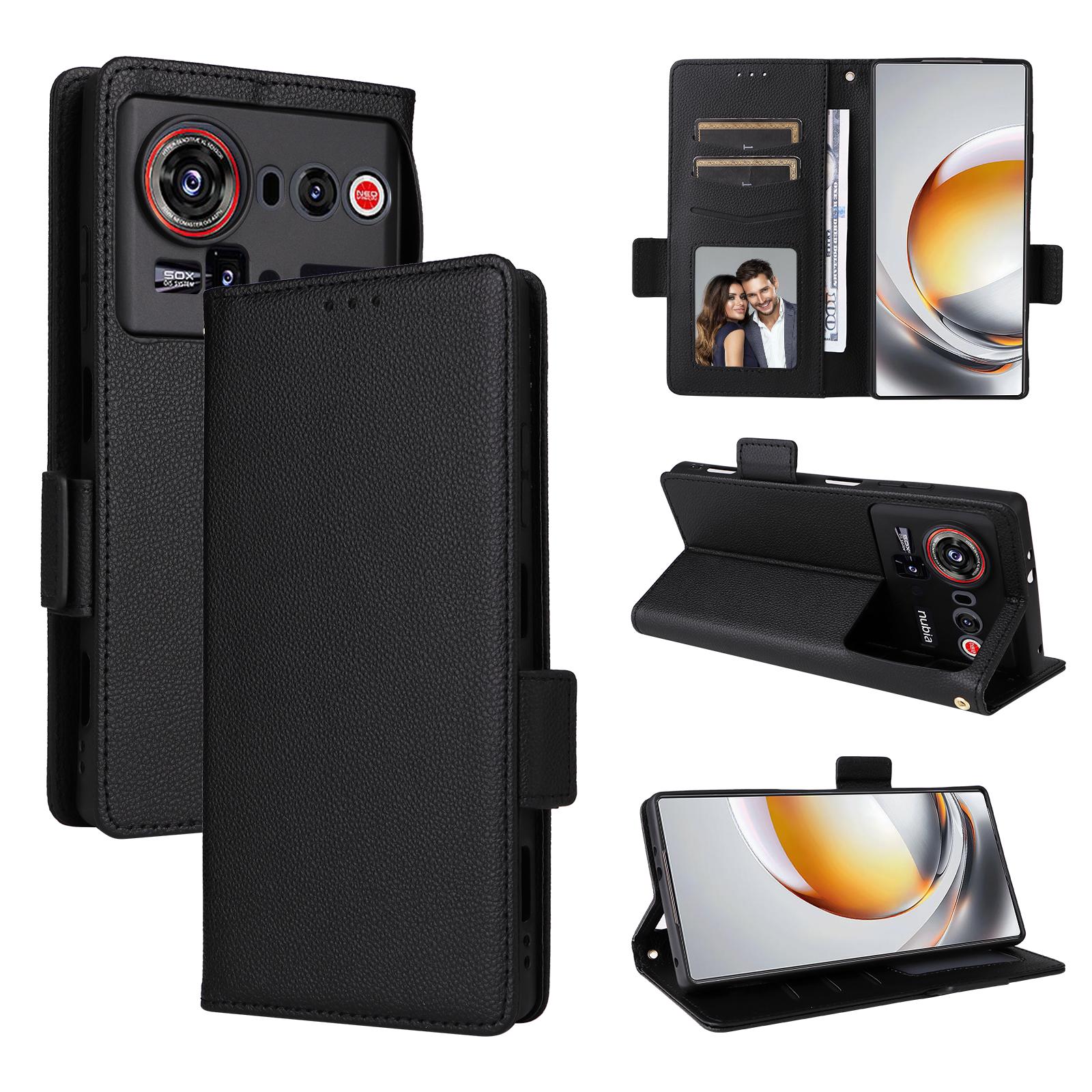 

Чохол-книжка для ZTE nubia Z80 Ultra зі Шкіри PU, Чохол для Телефону з Повноцінним Захистом [Захист від RFID] Чохол-Гаманець for ZTE nubia Z80 Ultra чорний