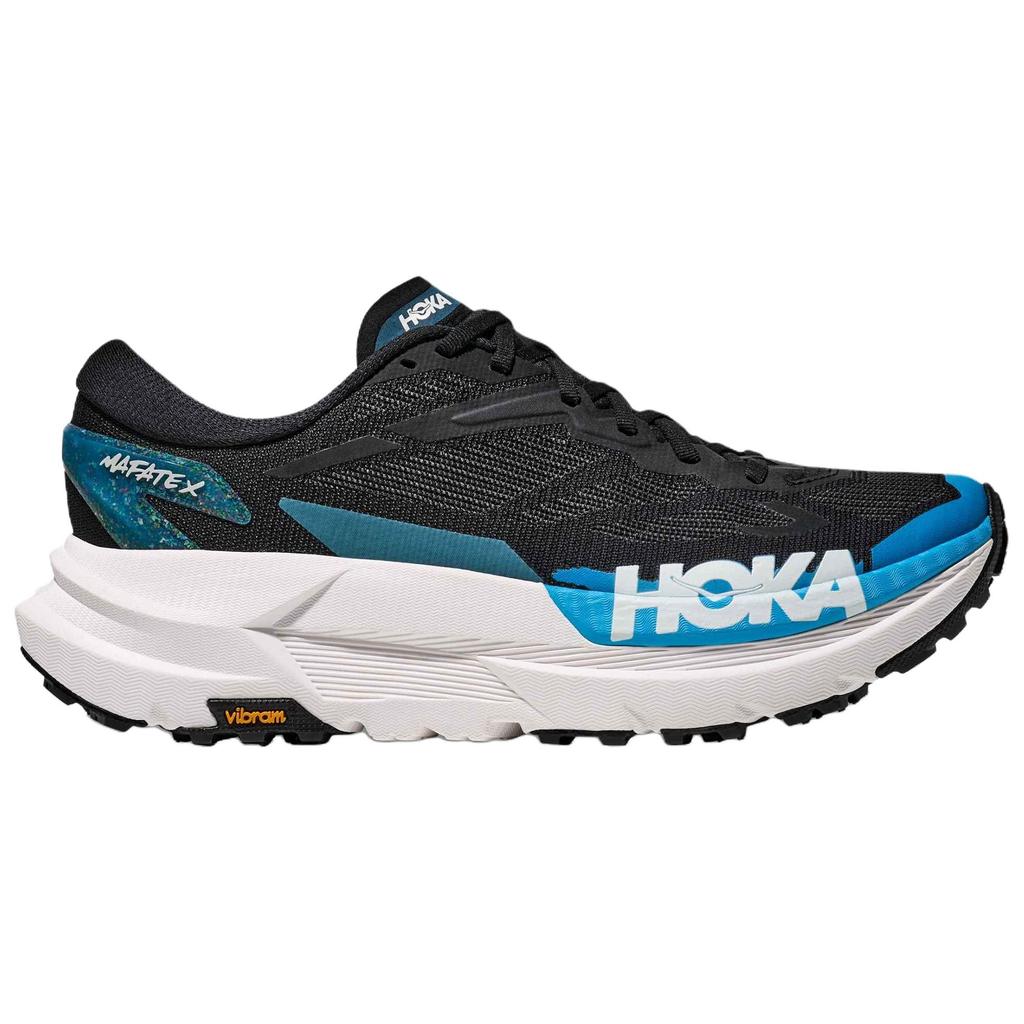 HOKA One One Mafate X Comfortable Soft Running Shoes Men Running Shoes Black Blue 1161990-BKSK