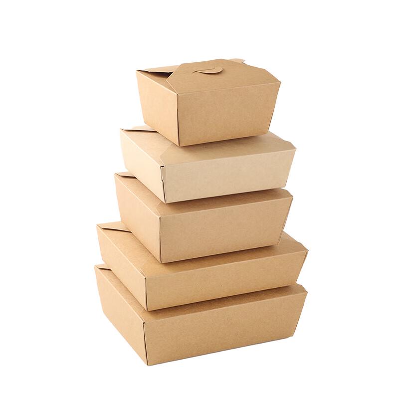 Kraft Paper Disposable Takeaway Meal Box