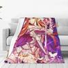 Asuna Yuuki Fleecedecke Sword Art Online Anime Lustige Überwurfdecke für Sofa Bettwäsche Wohnzimmer 150*125cm Steppdecke