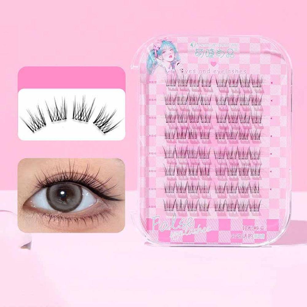 DIY Self-adhesive Lash Clusters Sweet Glue Free Fake Lashes Adhesive False Eyelashes  Women/Girls