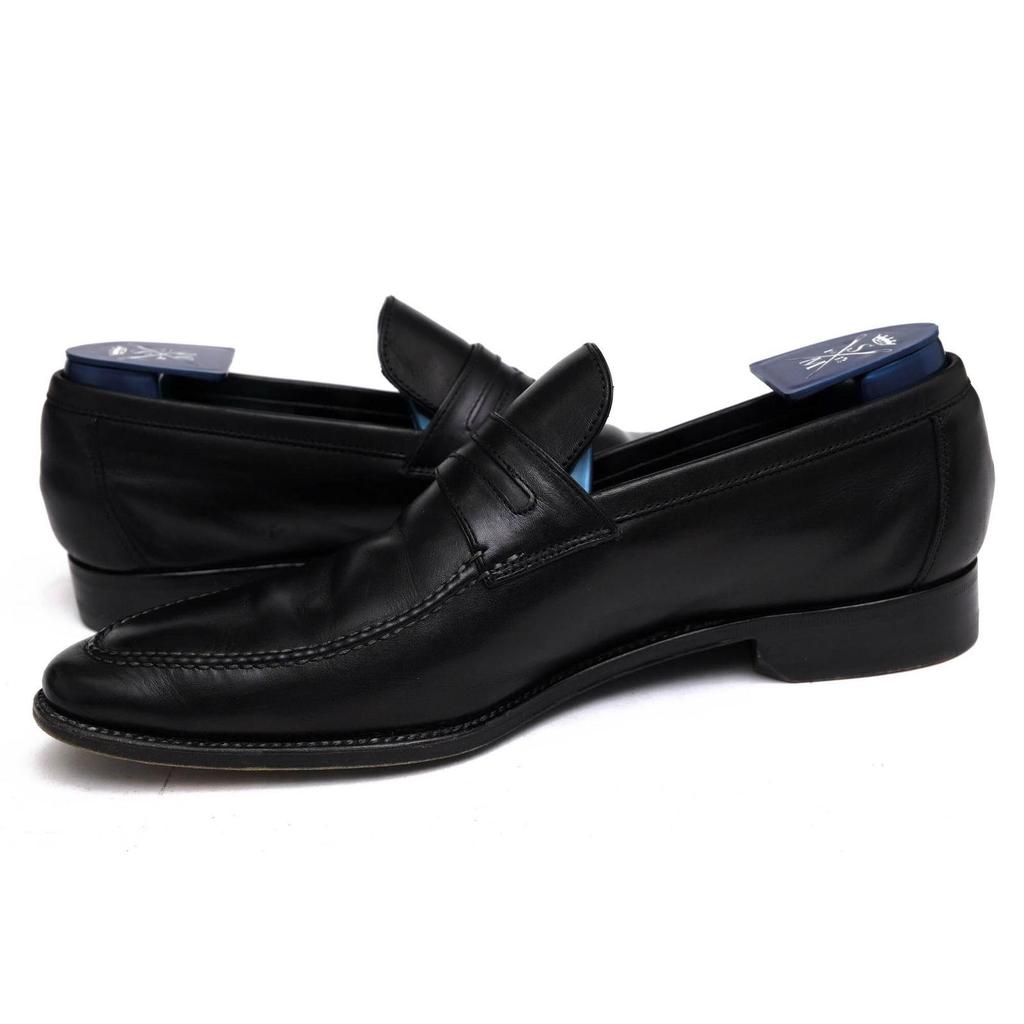 Used Stallmanterassi / Sutor Mantellassi Coin Loafers Penny Loafers Shoes Men's Leather Genuine Leather Black Y106 SFODE U-tip Slip-on Mackay Method