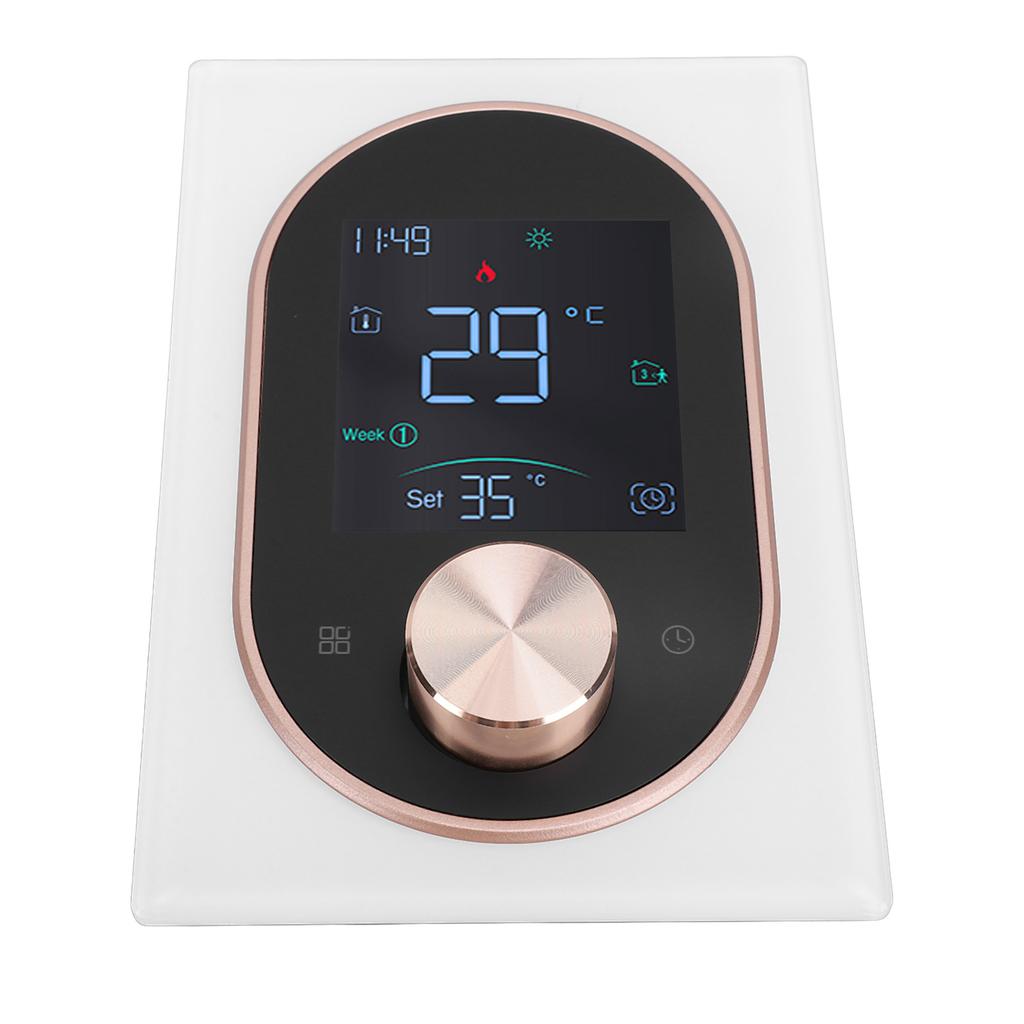 Smart Color Thermostat LCD Programmable Knob Control Touchscreen Electric Heater Thermostat with