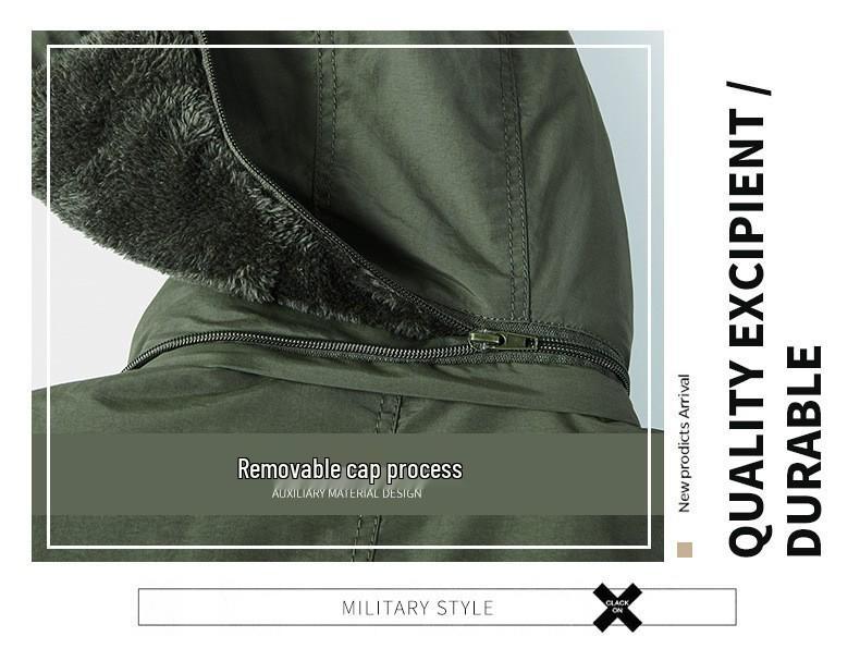 Retro Style Men's Windproof Cotton Jacket - Washed, Fleece Lined, Thickened (2025).