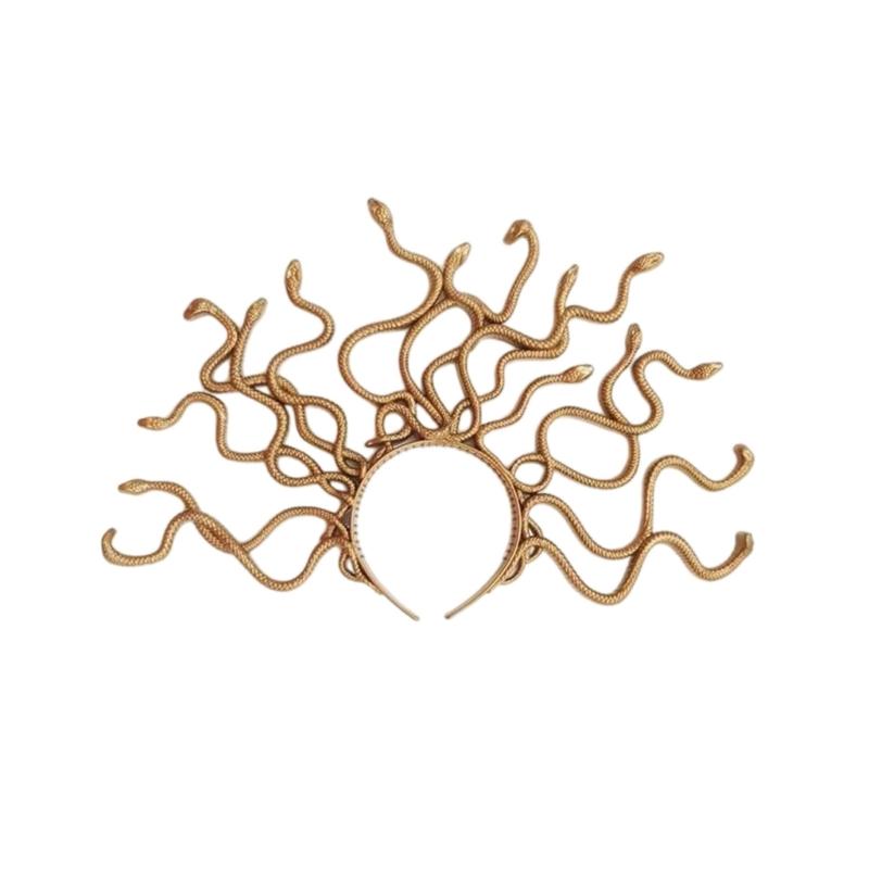 Hairbands Halloween Photo Booth Props Metallic Snake Headbands Party Headpiece Crown Headbands for Music Festivals small