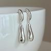 Tibetan Silver Irregular Matte Water Drop Stud Earrings for Women Party Vintage Fashion  Minimalist Accessories