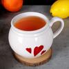Large Porcelain Mug for Drinking Tea, Herbs, Coffee, Chocolate, Heating XL