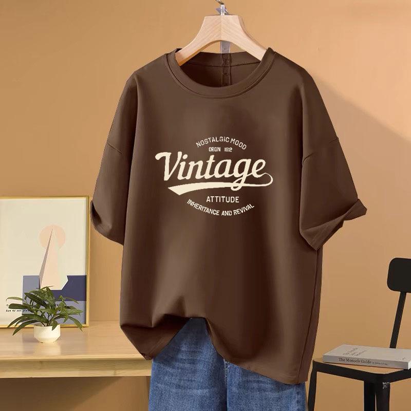 2025 Women's Retro Cotton Slim-Fit Short-Sleeve T-Shirt
