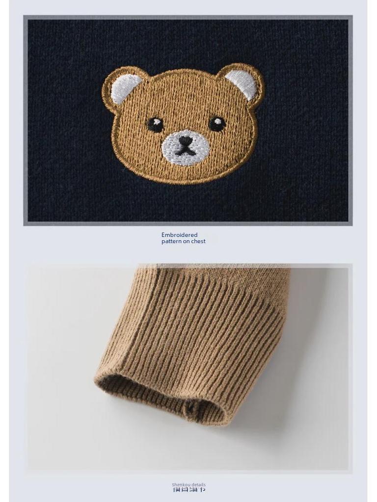 27Kids Spring Collection: Boys' Bear Knit Sweater - New Arrival!