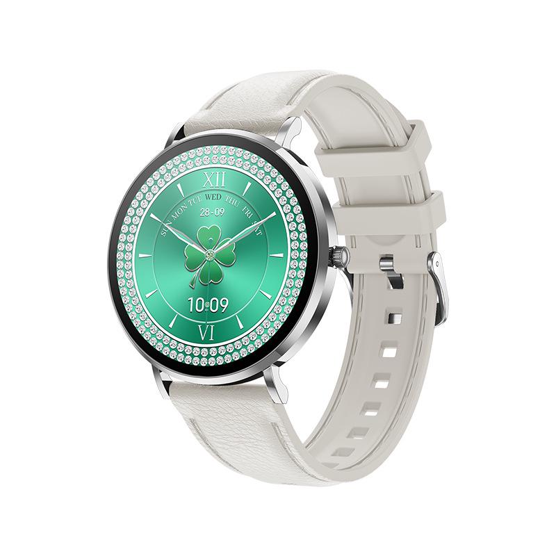 Reloj Inteligente Ultradelgado T8 Pro: AMOLED de 1,36", Pantalla Siempre Activa, Llamadas Bluetooth, Monitor de Frecuencia Cardíaca y Presión Arterial para Mujeres