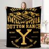 Yellowstone Dutton Ranch Flannel Throw Blanket - Cozy All-Season Bedding, Ideal for Napping, Camping, Travel - Tear-Resistant,, Machine Wash