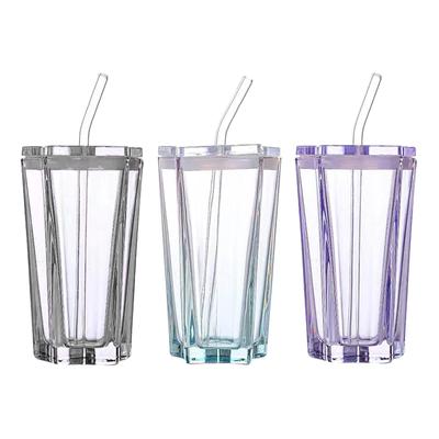 Fünfzackiger Stern Glasbecher Klarer Trinkbecher für Bar Festival Coffee Shop