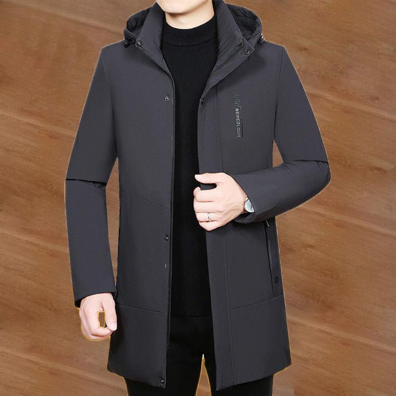 

Мужские куртки с хлопковой подкладкой для людей среднего и пожилого возраста. Новые зимние утолщенные и теплые повседневные куртки средней длины с хлопковой подкладкой для папы. 5XL