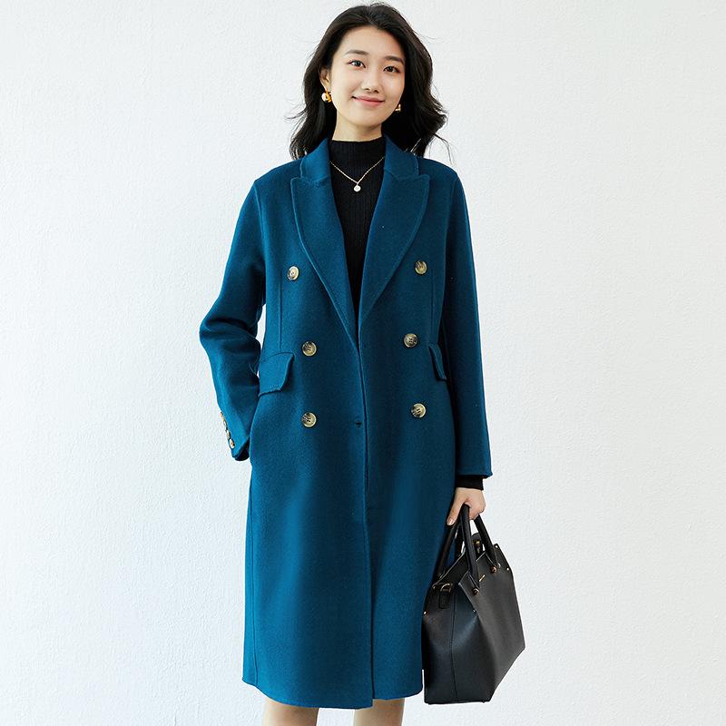 2024 Women's Mid-Length Double-Sided Wool Coat - Autumn/Winter Collection