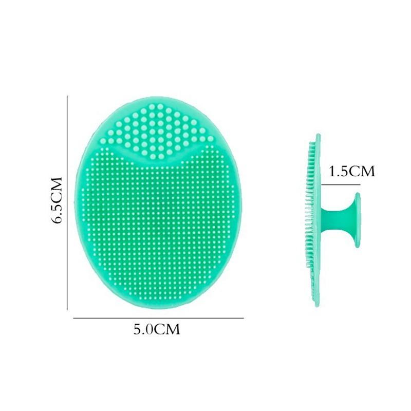 3Pcs Silicone Oval Face Wash Brushes Face Cleansing Brush Mini Massager Waterproof Facial Soft Deep Pore Cleanser Tool