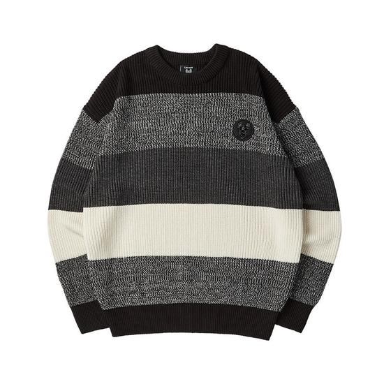 Striped Crewneck Knit Sweater
