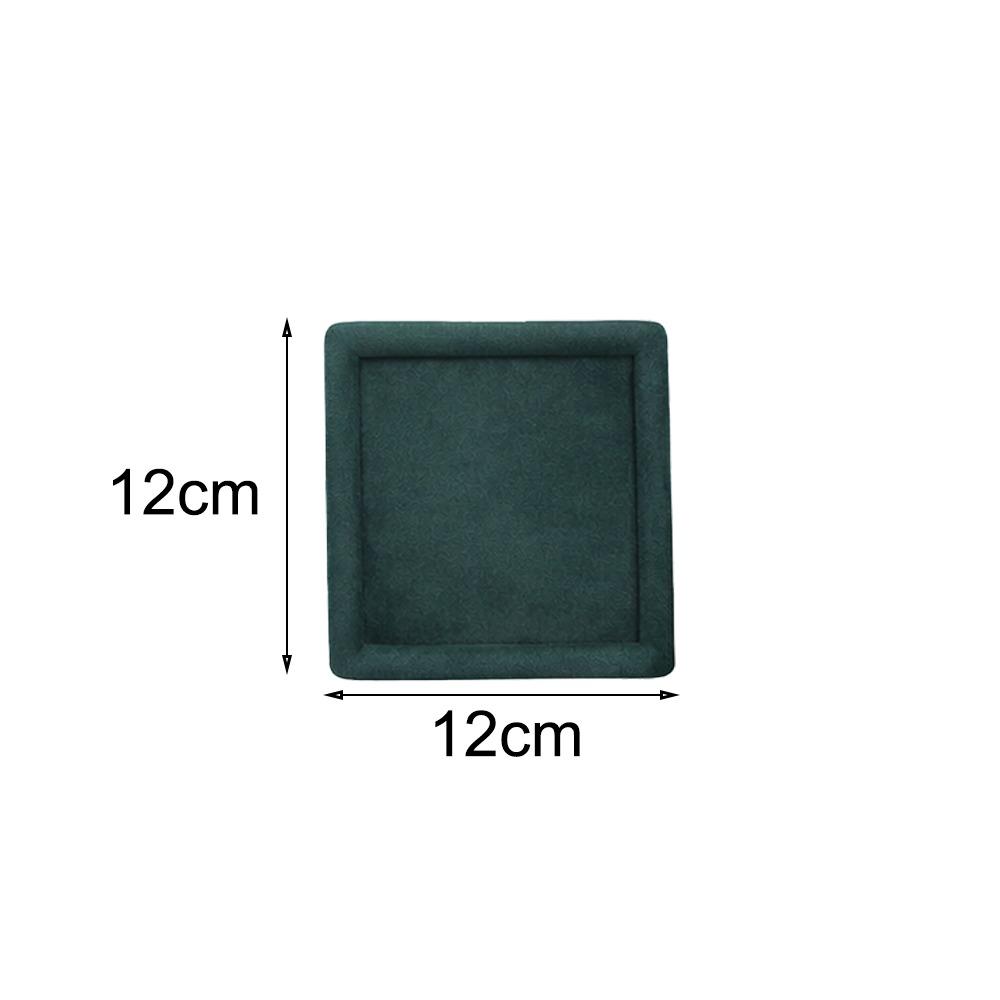 DIY Velvet Jewelry Display Tray Exquisite Solid Color Showcase Organizer Blank Box Luxury Jewelry Tray Show Stand Photo Props