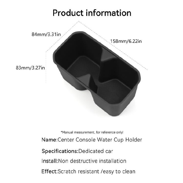 Central Console Water Cup Holder Organizer Scratchproof for Jimny 2024-2025 Car Interior Accessories Center Storage Box