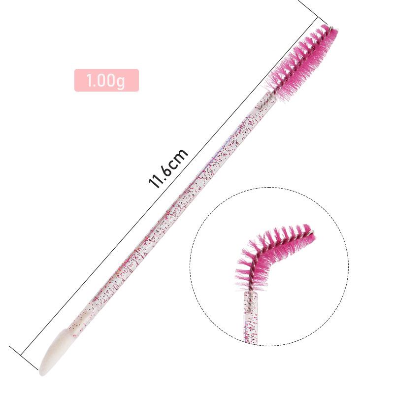 50-Piece Pack: Disposable Eyelash & Lip Brushes with Crystal Rod
