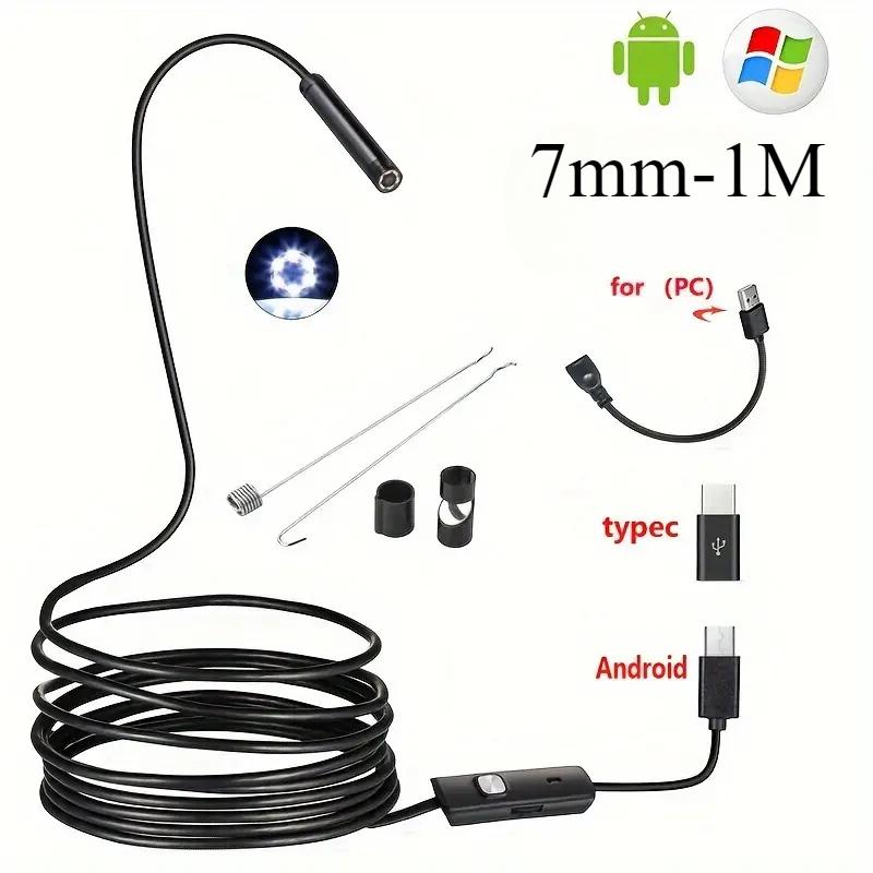Mini HD Endoscope Camera - Waterproof IP67 Industrial Inspection Camera for Android Phone Pipe Auto Use