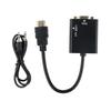 1.8m HDMI to VGA Adapter with Audio and Power for Computer to TV