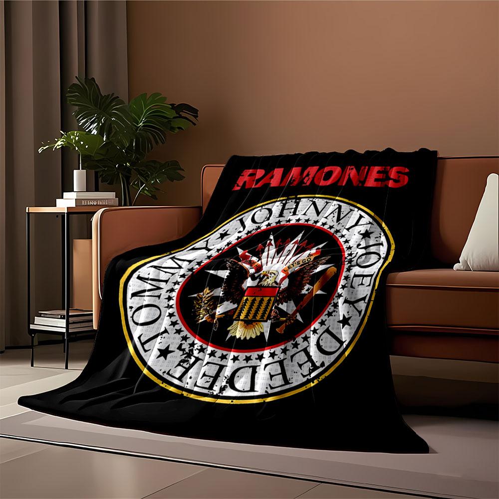 Ramones Band Eagle Logo Blanket for all seasons blanket lunch break throw gift