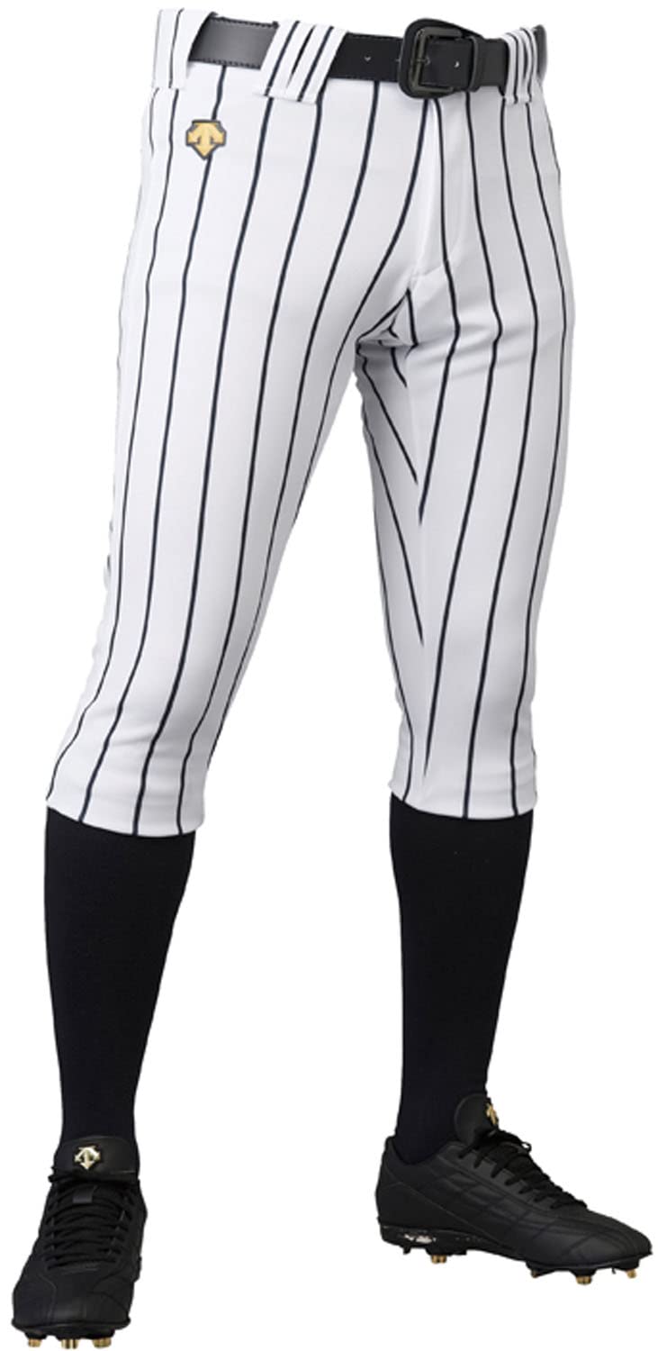 

DESCENTE Men s Baseball Uniform Short Fit Pants DB-6014PB, Size S, White/Black