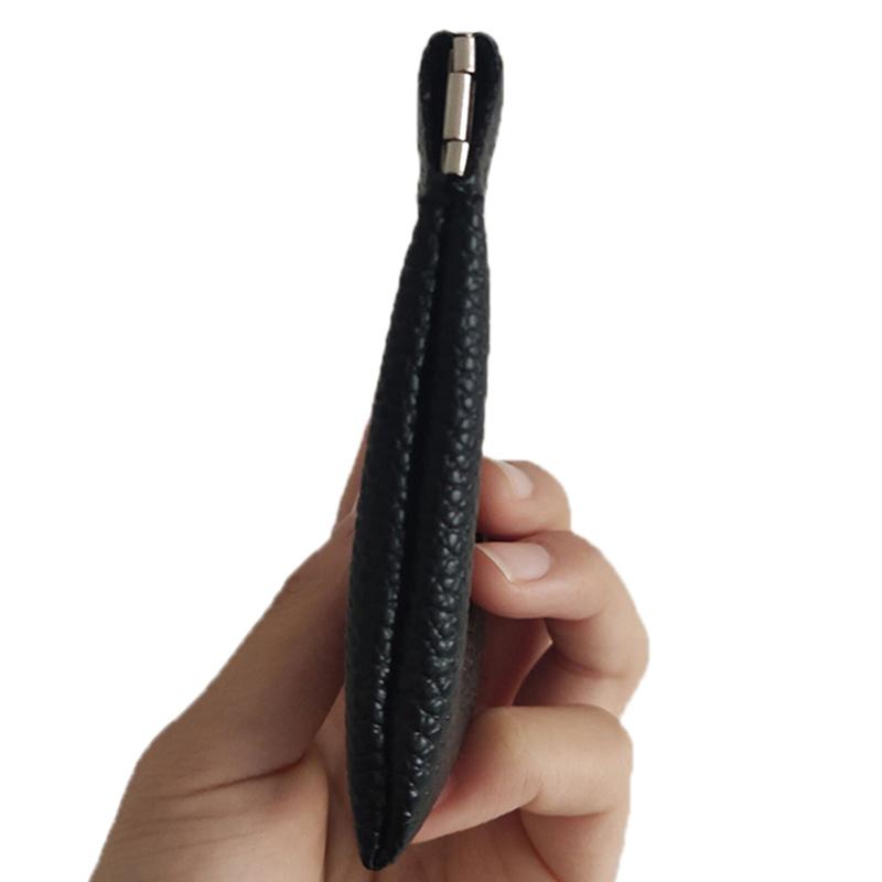 Pu Leather Coin Purse Women Men Small Mini Short Wallet Bag Key Earbuds Holder