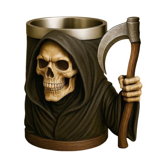 Halloween Skjelett Krus Gotisk Kaffekopp Resin Tekopp Kreativt Drikkeglass for Kjøkken Restaurant Fest Utendørs